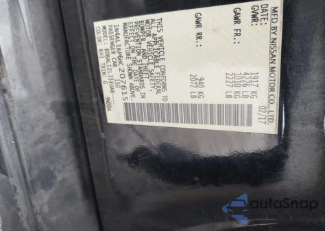 2017 Nissan Altima 2.5 Sv из США, поврежденный, VIN 1N4AL3AP6HC207615